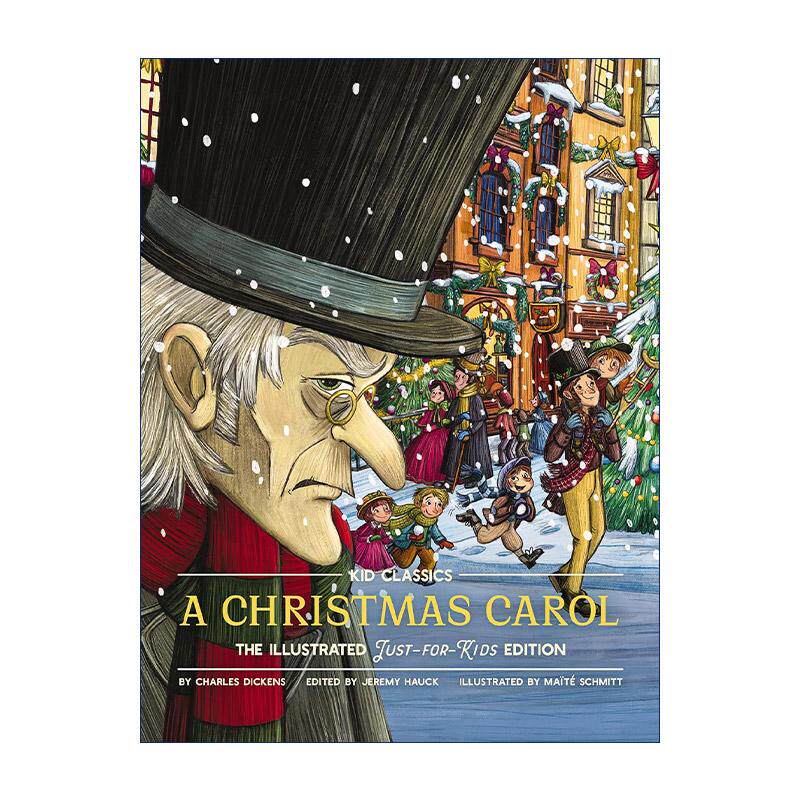 英文原版 Christmas Carol 圣诞颂歌 儿童经典系列 精装彩色插图版 英文版 进口英语原版书籍