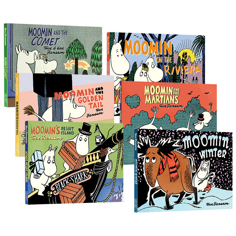 姆明一族 动画全彩漫画书 moomin姆明系列6本 英文原版儿童启蒙晚安