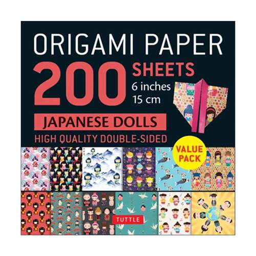 英文原版 Origami Paper 200 sheets Japanese Dolls 6