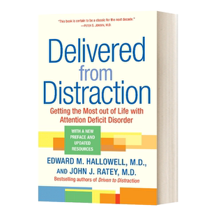 分心也有好人生 Delivered From Distraction 英文原版心理学读物 注意力缺陷障碍指导 进口英语书籍