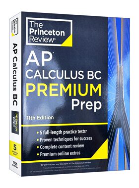 英文原版 Princeton Review AP Calculus BC Premium Prep 11th Edition 普林斯顿评论AP微积分BC 2025 第11版 进口英语原版书籍