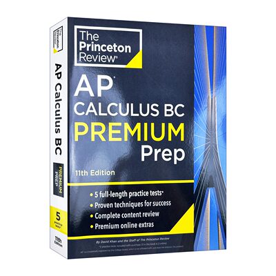 英文原版 Princeton Review AP Calculus BC Premium Prep 11th Edition 普林斯顿评论AP微积分BC 2025 第11版 进口英语原版书籍