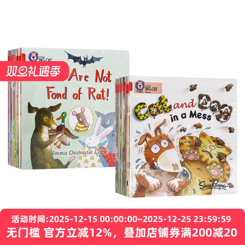 BigCat Phonics Red Band 2 柯林斯大猫自然拼读系列级别2 红色套装AB 28册 附赠2CD 英文原版儿童读物 进口英语书籍
