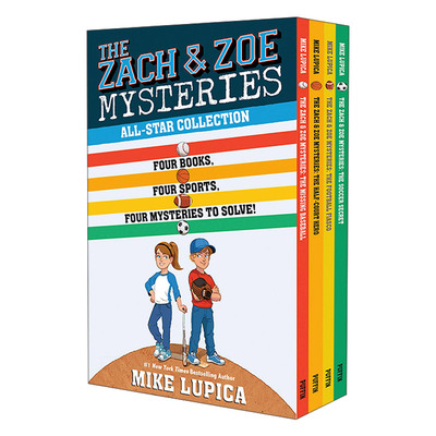 Zach and Zoe 1-4 Box Set 扎克与佐伊系列1-4套装盒装 Mike Lupica