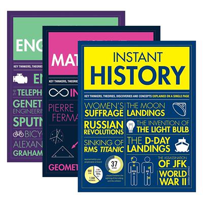 英文原版 Instant Engineering/History/Mathematics 未来理工学霸系列3册 科普读物 英文版 进口英语原版书籍