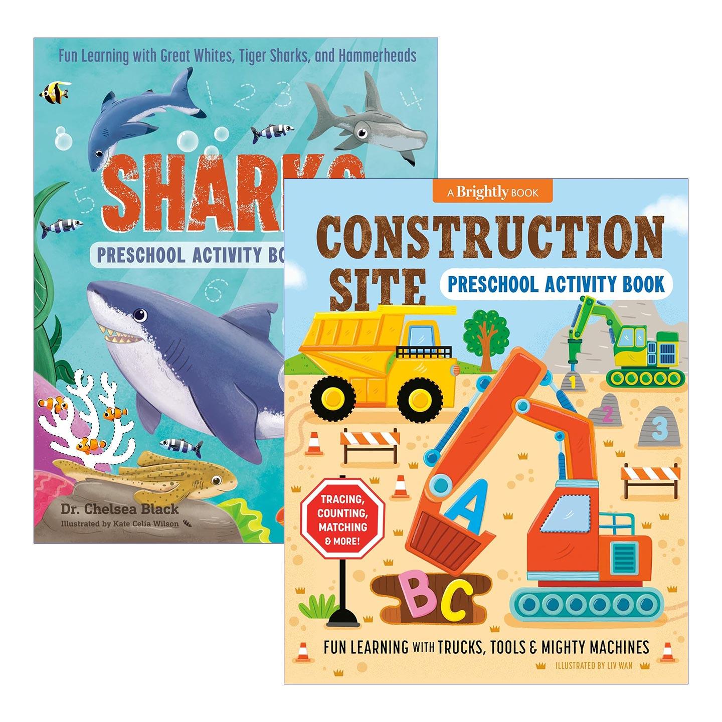 英文原版 Preschool Activity Books 学龄前幼儿活动手册系列2册 描红 数数 配对 儿童益智游戏 趣味学习 英文版 进口英语原版书籍