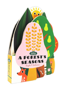 森林四季 英文原版异形纸板书 Bookscape Board Books A Forest's Seasons 英文版幼儿英语启蒙书籍 进口书