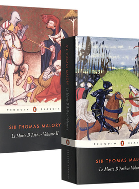Le Morte d'Arthur Volume 1+2 亚瑟王之死2册套装 亚瑟王与圆桌骑士传奇 英文原版奇幻小说 Penguin Classics 进口书籍