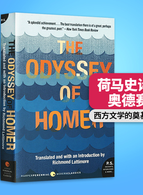 荷马史诗 奥德赛 The Odyssey of Homer  Lattimore 翻译 英文原版文学诗歌读物 进口英语书籍