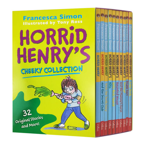 淘气包亨利10册套装 Horrid Henry's Cheeky Collection 英文原版儿童读物  英文版儿童小说章节书 进口原版英语书籍