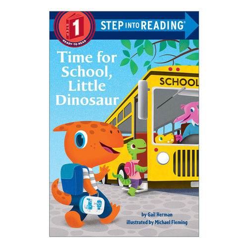 英文原版 Step into Reading 1 Time for School Little Dinosaur 该上学了 小恐龙 英文版 进口英语原版书籍