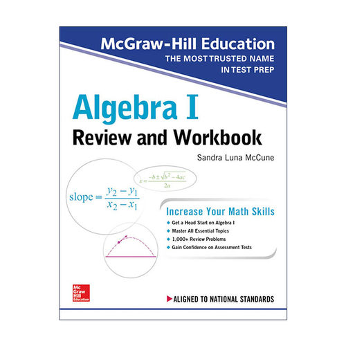 英文原版 Algebra I Review and Workbook 代数1复习练习册 麦格劳教育 英文版 进口英语原版书籍