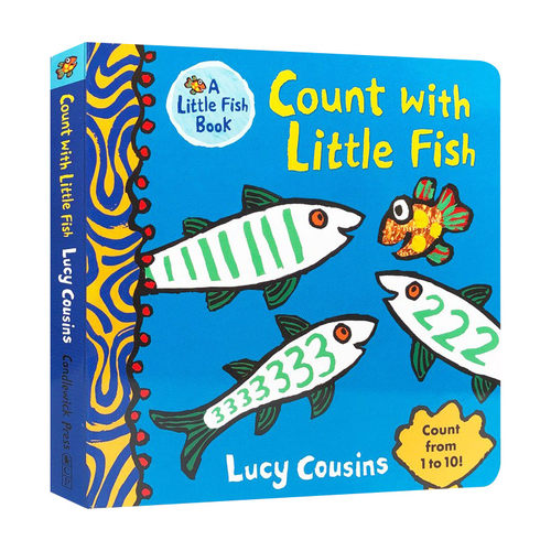 Count with Little Fish 与小鱼一起数数 英文原版儿童数学启蒙绘本 进口英语纸板书籍