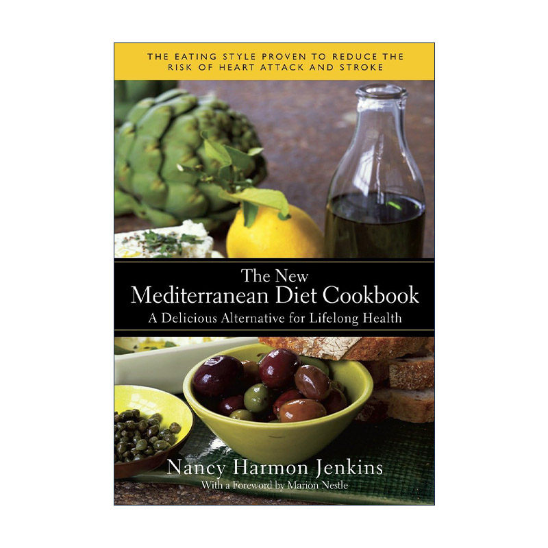 英文原版 The New Mediterranean Diet Cookbook 新地中海饮食食谱 终生健康的美味选择 Nancy Harmon Jenkins 精装 英文版
