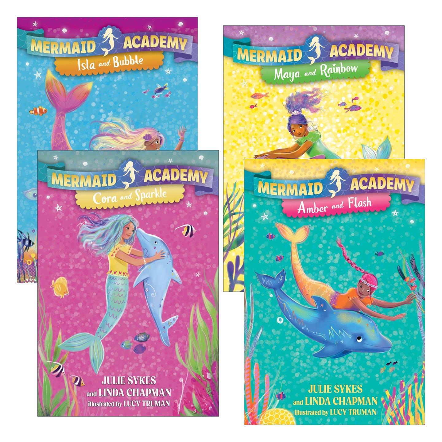 英文原版 Mermaid Academy系列4册 美人鱼学院 儿童章节桥梁故事书 独角兽学院系列作者Julie Sykes 英文版 进口英语原版书籍