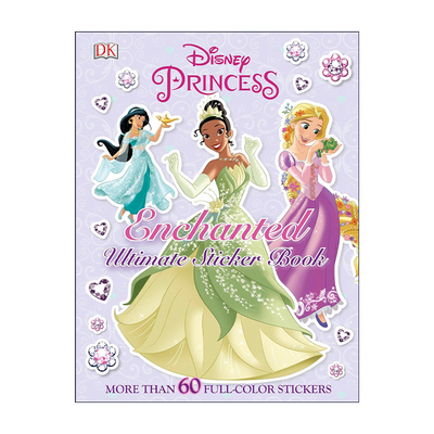 英文原版 Ultimate Sticker Book Disney Princess Enchanted 终极贴纸书 迪士尼公主 魔法世界 儿童益智游戏 进口英语原版书籍