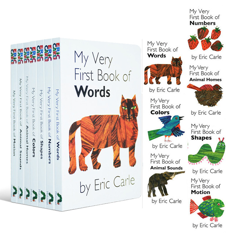 My Very First Book of words 7册 英文原版1-2-3岁宝宝绘本纸板书 艾瑞卡尔爷爷 Eric Carle 英文版幼儿英语启蒙认知 进口英语书图片