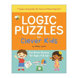 for 英文版 益智推理游戏活动 Logic Puzzles 锻炼大脑思维能力 Kids Clever Lynch 英文原版 给聪明孩子 Molly 逻辑谜题书