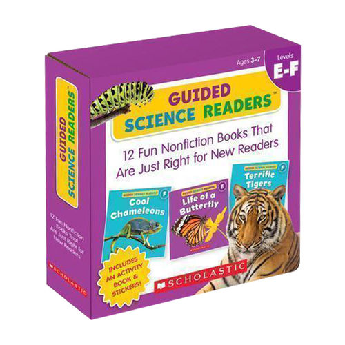 学乐指导性科学读本E-F级12册套装 英文原版儿童英语启蒙读本Guided Science Readers Level E-F分级阅读绘本全英文版进口幼儿绘本