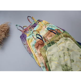 微瑕清仓汉服吊带仿宋抹雪纺剪花 背心女内搭现货