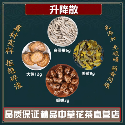 升降散罗大伦博士推荐白僵蚕蝉蜕姜黄大黄高品质原材料