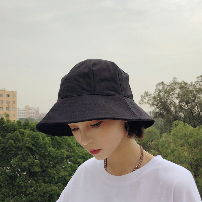 原宿黑色大檐漁夫帽子女夏天韓版學生百搭遮陽帽日系街頭潮人盆帽在類目 服飾配件/皮帶/帽子/圍巾, 帽子中 - 來自Buy2taobao.com提供專業的淘寶代購服務