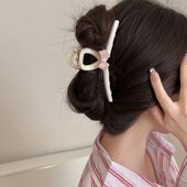 鲨鱼夹ins高颜值少女 蝴蝶结抓夹女可爱2025年新款 发夹后脑勺小众