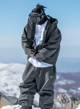 john snow滑雪服女套装男款单板双板潮牌美式宽松防水保暖冲锋衣
