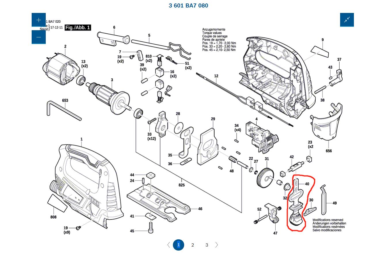 博世曲线锯GST700提升杆压紧杆1619P14045