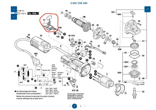 博世角磨机GWS900-100S调速开关调速器160723358M