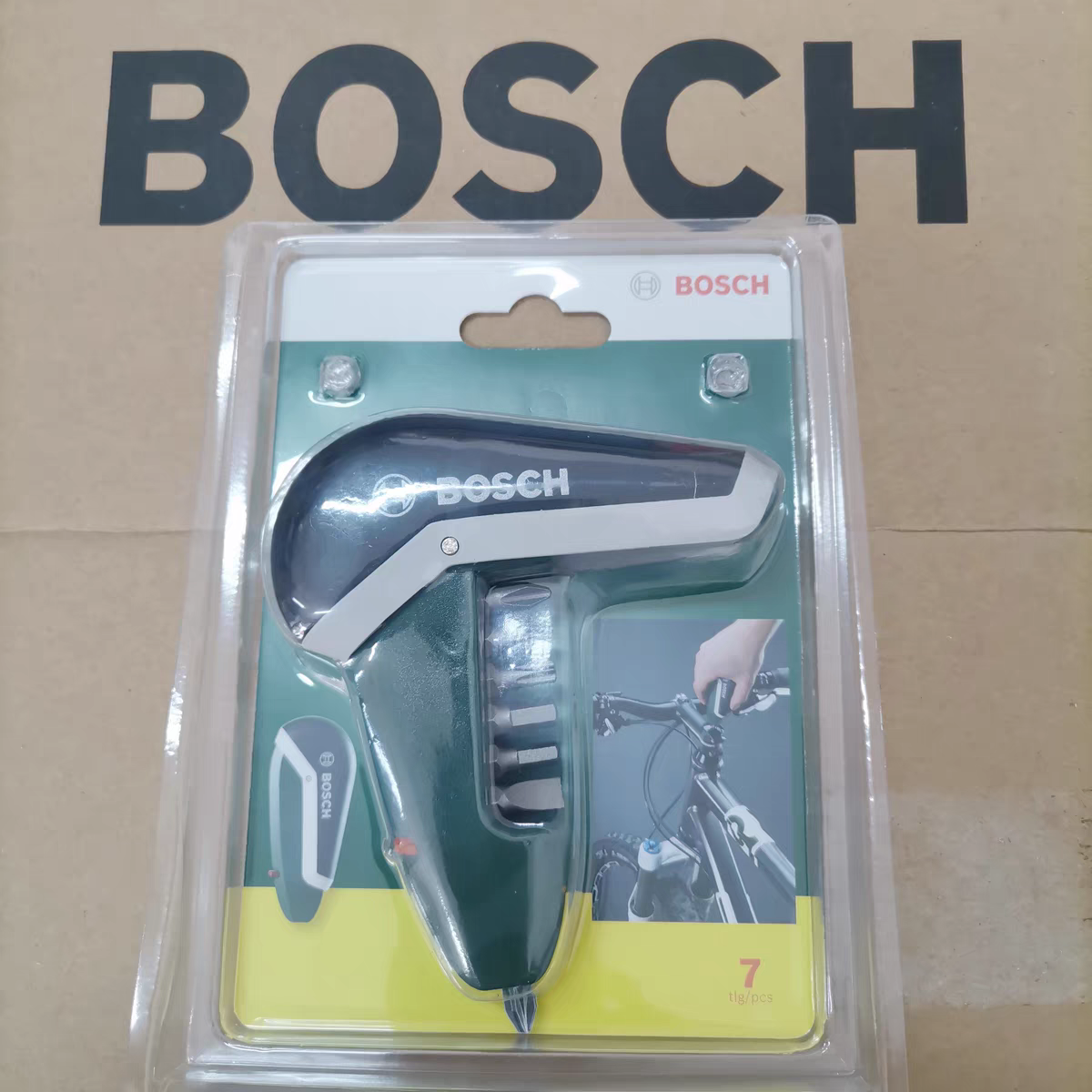 博世原装7支多用螺丝起子收纳两用手柄十字一字六角柄批头/25mm