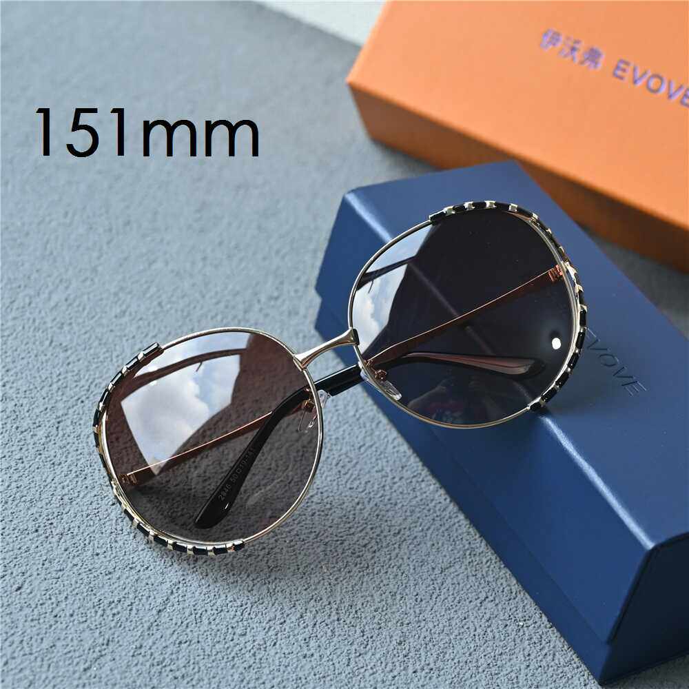 女士超大框偏光太阳镜151mm大脸显瘦防紫外线时尚眼镜女大脸墨镜