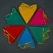 绸舞蹈手绢花考级专用八角巾二人转扭秧歌手帕广场舞儿童表演道具