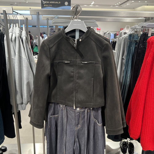 UR国内代购2025冬季新款女装潮流简约百搭立领拉链外套UWJ160004