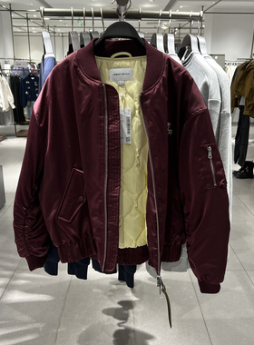 UR国内代购2025冬季女装潮流刺绣棒球领超宽松羽绒外套UYV150057