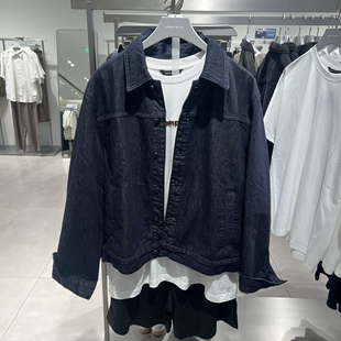 UR国内代购2025秋季男装时尚复古休闲棉质短款牛仔外套UMU850033