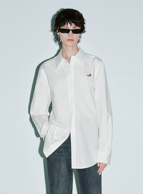 UR国内代购2026春季新款女装简约动物刺绣长袖开襟衬衫UYY260019