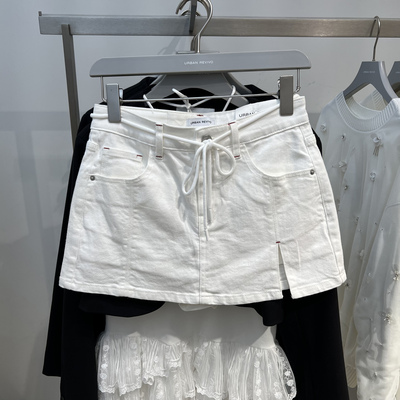 UR国内代购2025春季女装时髦撞色系带裙裤造型休闲短裤UYU850042