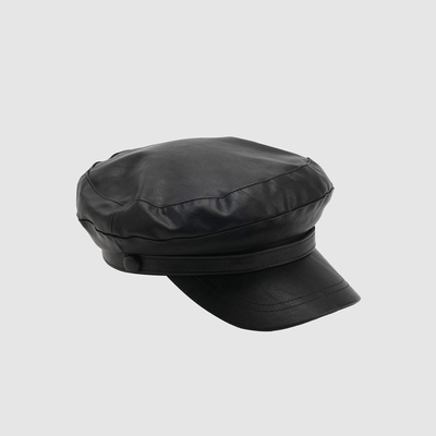 UR国内代购2025冬季女士时尚复古百搭潮流PU贝雷海军帽UAWA60013