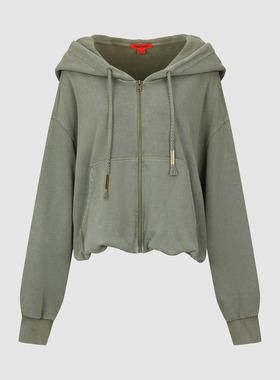 UR国内代购2025冬季女士休闲连帽抽绳超宽松拉链外套UYV150117