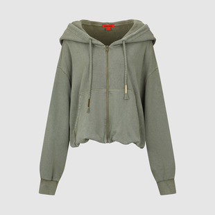 UR国内代购2025冬季女士休闲连帽抽绳超宽松拉链外套UYV150117