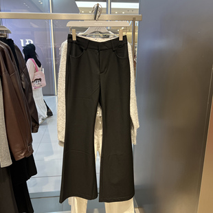 UR国内代购2025冬季女装魅力摩登简约百搭超长喇叭裤UWG660009