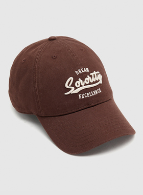 UR国内代购2025秋季女士时尚撞色字母刺绣棒球帽UAYA50360