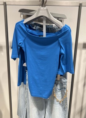 UR国内代购2026夏季女装魅力一字领修身T恤UWG460088/UWG460087