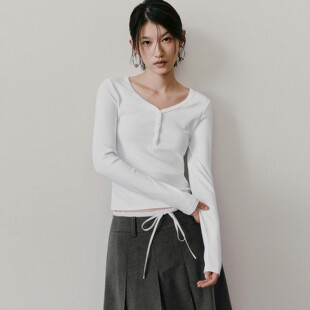 UR国内代购2026春季女装休闲简约修身短款T恤UYY460016/460276