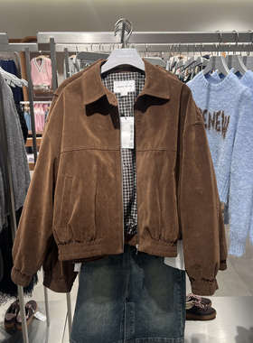 UR国内代购2025秋季女装琥珀流光风潮流工装超宽松外套UYV150078