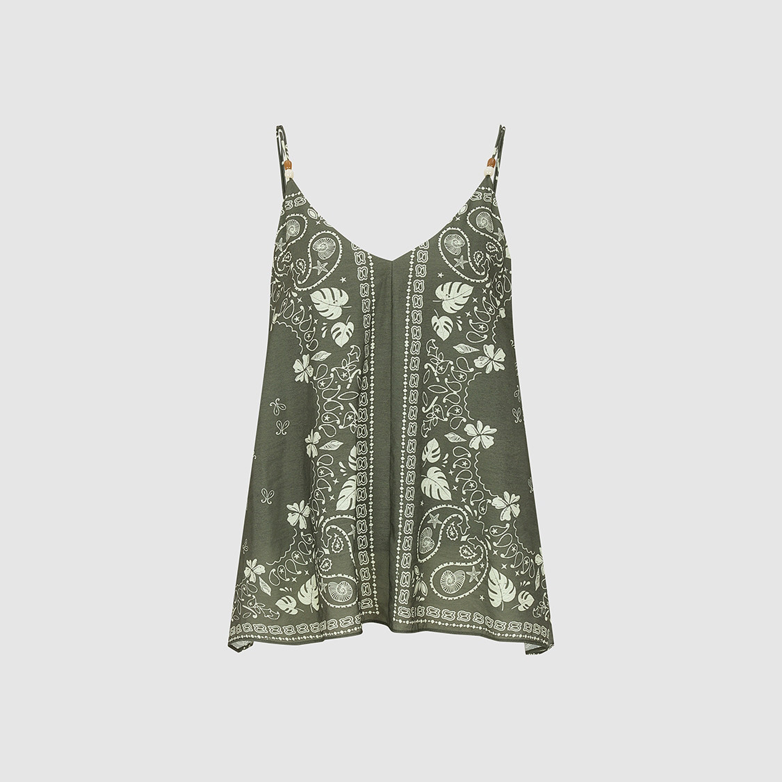 UR国内代购2026夏季女装休闲度假风花卉印花串珠吊带衫UWH260090