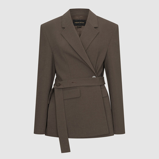 复古通勤风腰带宽松西装 女装 外套ULU150004 2025秋季 UR国内代购