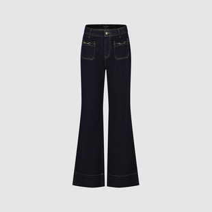 UR国内代购2026春季女装魅力设计感贴袋扣饰喇叭牛仔裤UWG860020