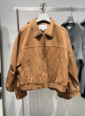 UR国内代购2025冬季女装琥珀流光风都市镂空松紧腰外套UYU160004